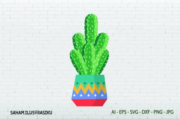 Cactus, Floral SVG Graphics for Digital Selling