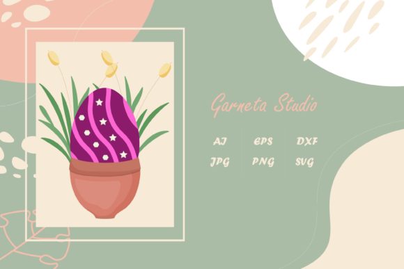 Easter Egg Beautiful Decoration Floral Graphics