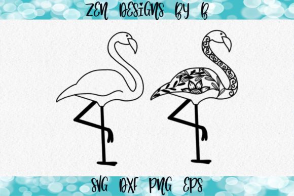 Floral and Plain Flamingo: Graphics & Illustrations Review