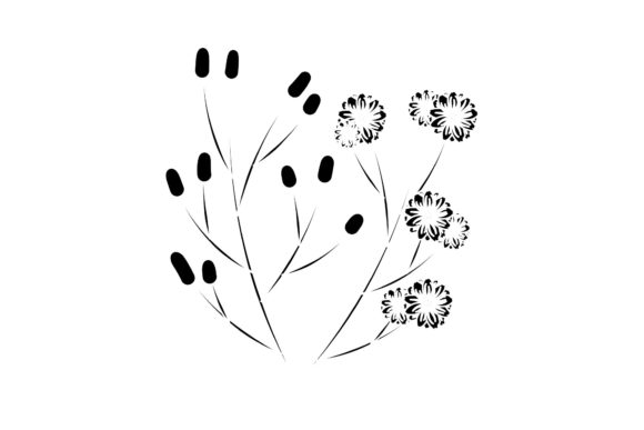Floral Decoration Flower Silhouette: Graphics & Illustrations Review