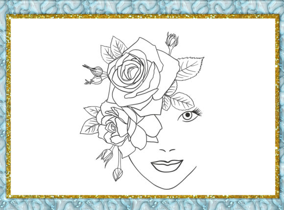 Floral Girl Vector for Brand Illustrations and Graphics