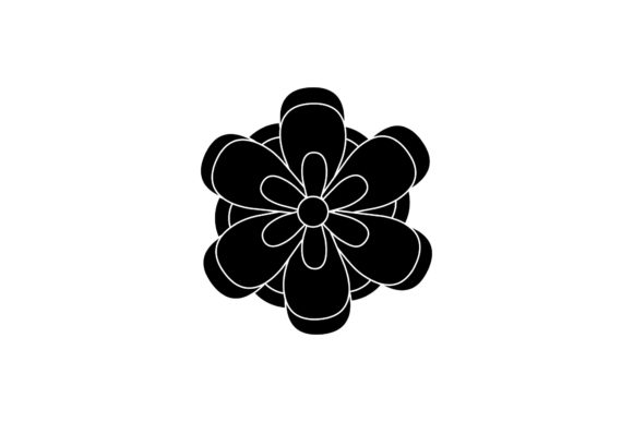 Floral Petals Botany Silhouette - A Versatile Graphic Design Asset