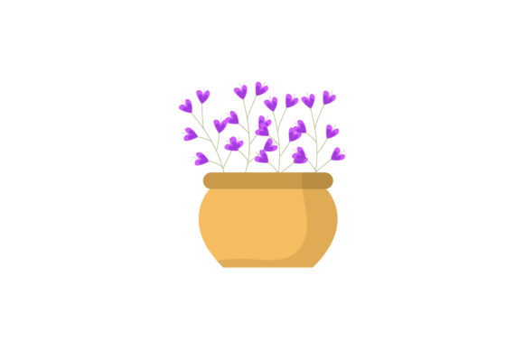 Floral Pot Beauty Nature Illustration for Design Projects