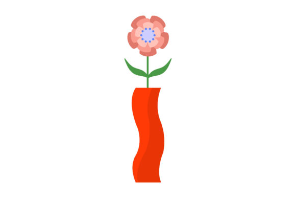 Floral Pot Elegant Vector Graphics for Crafting