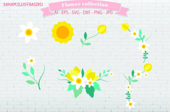 Flower Floral Collection Yellow - Vibrant Graphics for Modern Branding