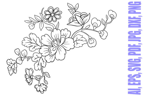 Line Art Floral Flowers for Branding and Marketing Graphics