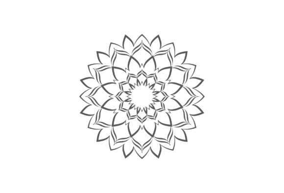 Simple Mandala Shape Vector Floral Color for Local Branding