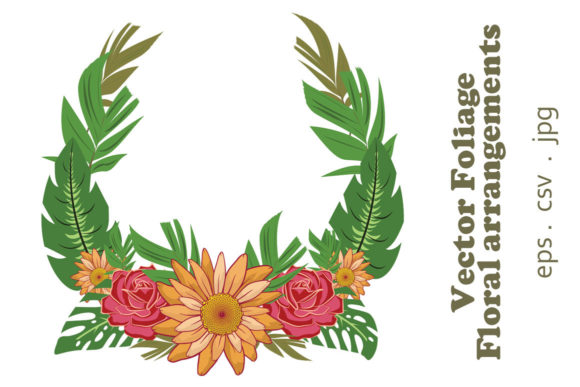 Vector Floral Foliage Graphic Set 14 Review for Embroidery Projects