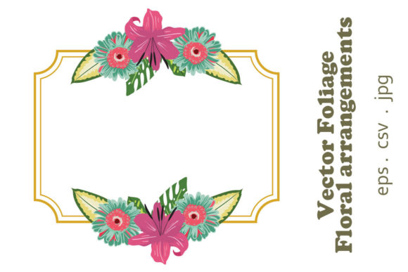 Vector Floral Foliage Graphic Set 22 for Creative Projects