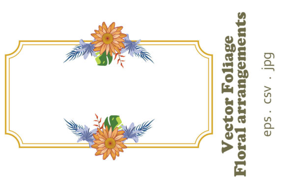 Vector Floral Foliage Graphic Set 26 for Creative Projects