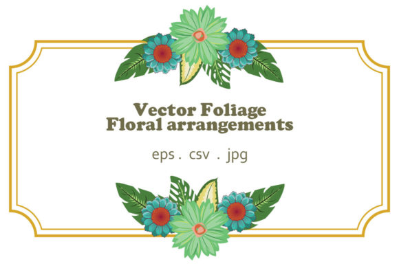 Vector Floral Foliage Graphic Set 28 for Branding and Marketing